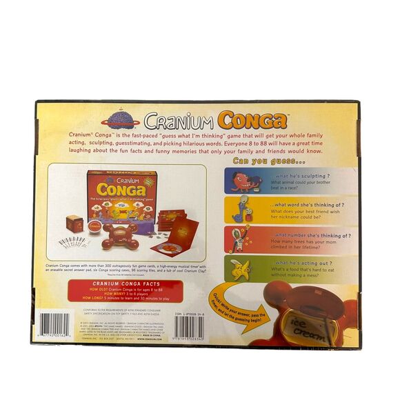 Cranium Conga Game New and Factory Sealed 2003 The Hilarious Guess What Im - Picture 3 of 9